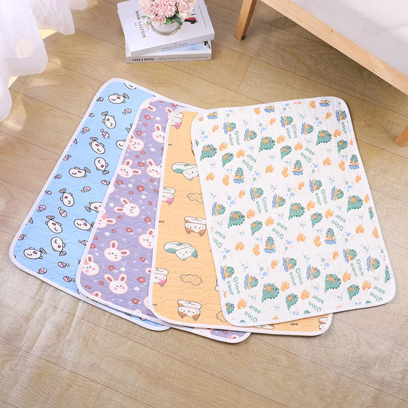 Pet Summer Cooling Latex Pad Cute Cartoon Pattern Cat Dog Sleeping Mat Kennel Ice Silk Cool Mats Floor Sofa Blanket Pet Supplies
