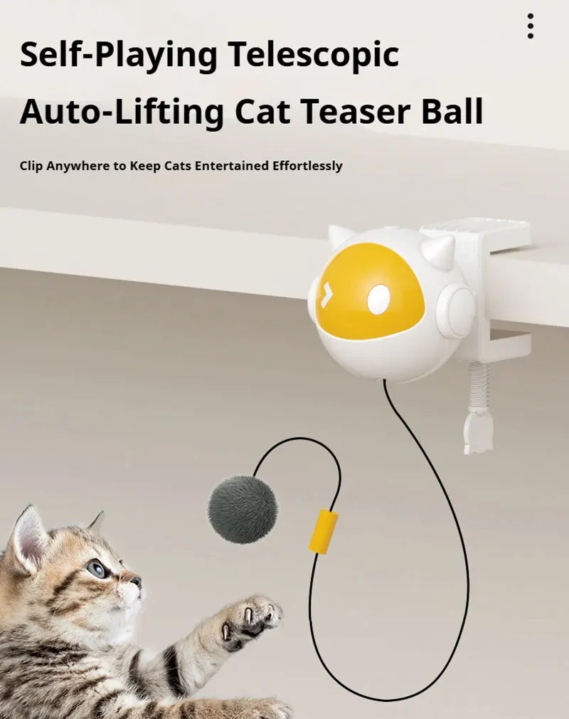 Automatic Lifting Cat Toy Ball Interactive Cat Ball Electric Lifting Pet Toy Hair Balls Self-hilarious Electric Cat Balls Toys