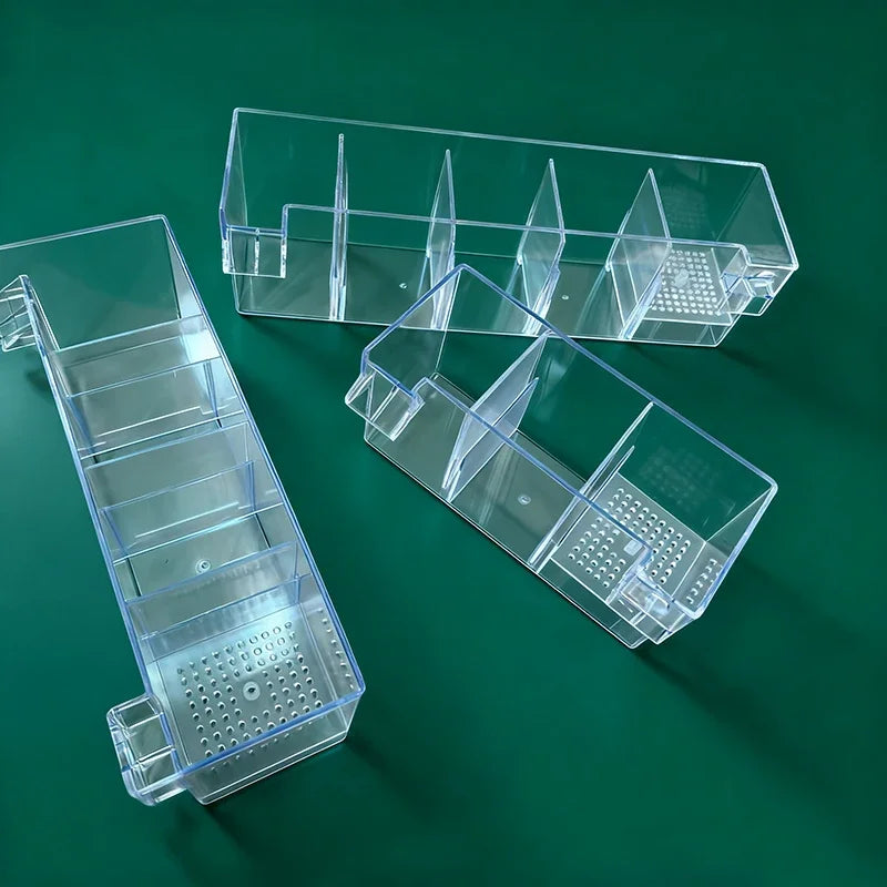 Hang-On Aquarium Filter Box Quiet Water Circulation System Dry-Wet Separation Filter Box for Small medium Fish Tank Turtle Tank