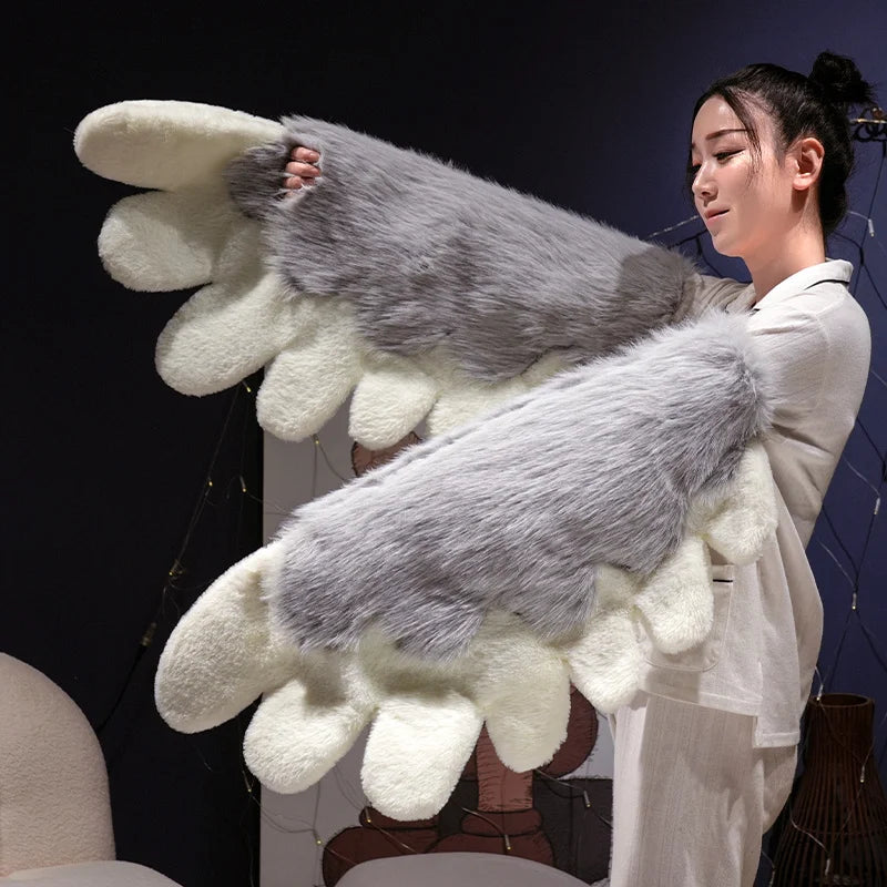 Fursuit Paw Gloves Boots Giant Wearable Accessories Plush Toys Furry Cosplay Cat Bear Shoes Cute Fluffy Animal Manga Party