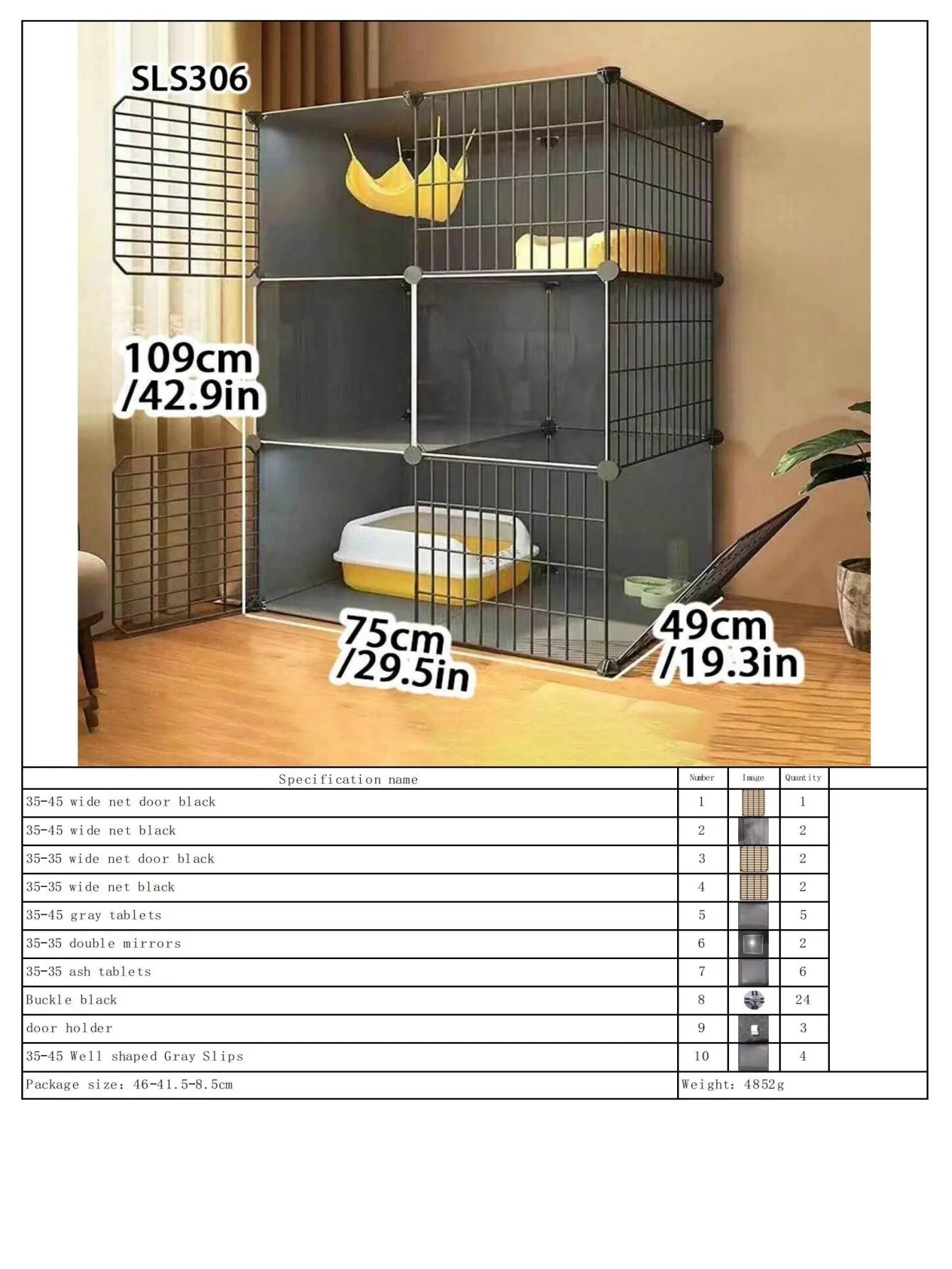 Cat Cage, Household Indoor Small Apartment, Cat Villa, Cat House, Cat Nest, Integrated Does Not Occupy an Area