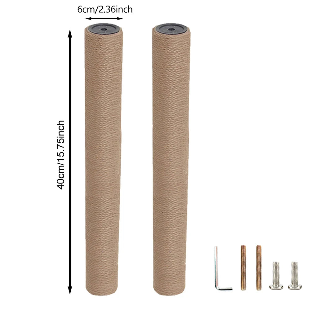 2PCS cat scratch pole, DIY accessories for cat climbing frame, suitable for cat climbing frame or Replacing Old and Damaged Cat Scratch Poles