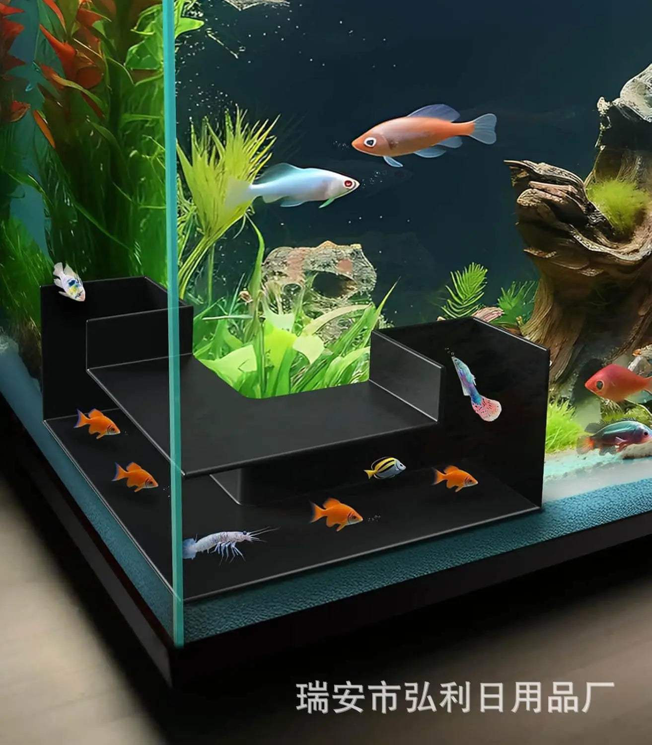 Fish Shrimp Hides Cave Aquarium Tunnel Underground Corner Shelter Aquarium Fish Tank Decoration Fish Shrimp Concealed Room