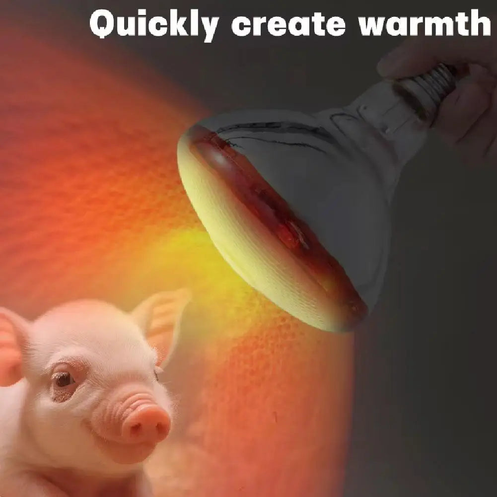 Red Heat Bulb Lamp Heat Preservation Lamp Breeding Heating Lamp Infrared Waterproof Thickening Baking Lamp For Chicks Piglets
