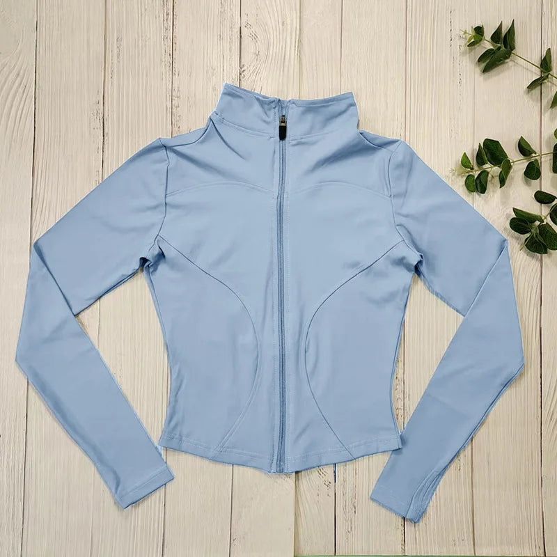 MXLLINA Zipper Horse Riding Jacket Tops Equestrian Competition Base Layer Women Long Sleeve Coat Equestrian Training Shirts