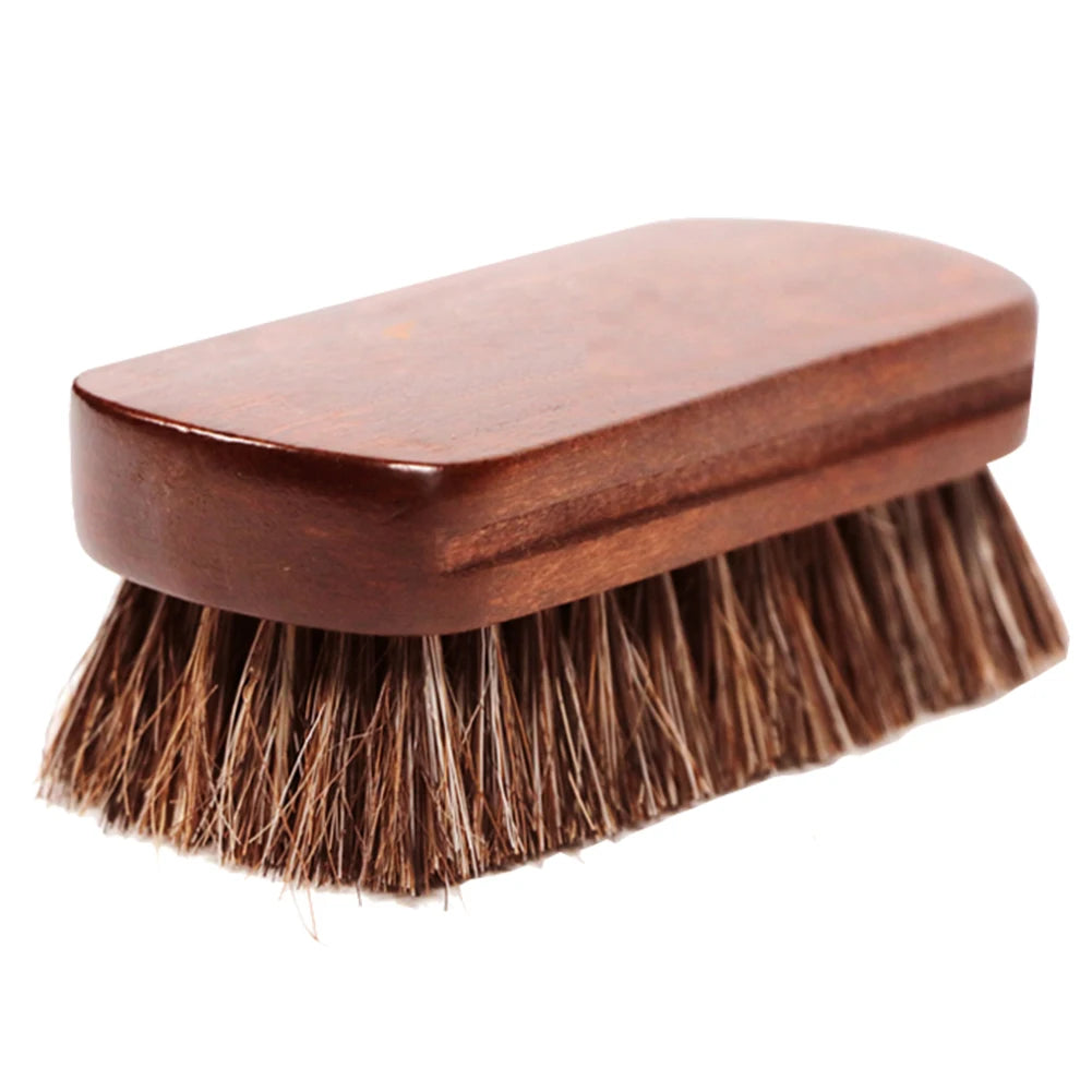 Horse Hair Leather Textile Cleaning Brush for Apparel Accessories Shine Polishing Brush Saddles etc Auto Wash