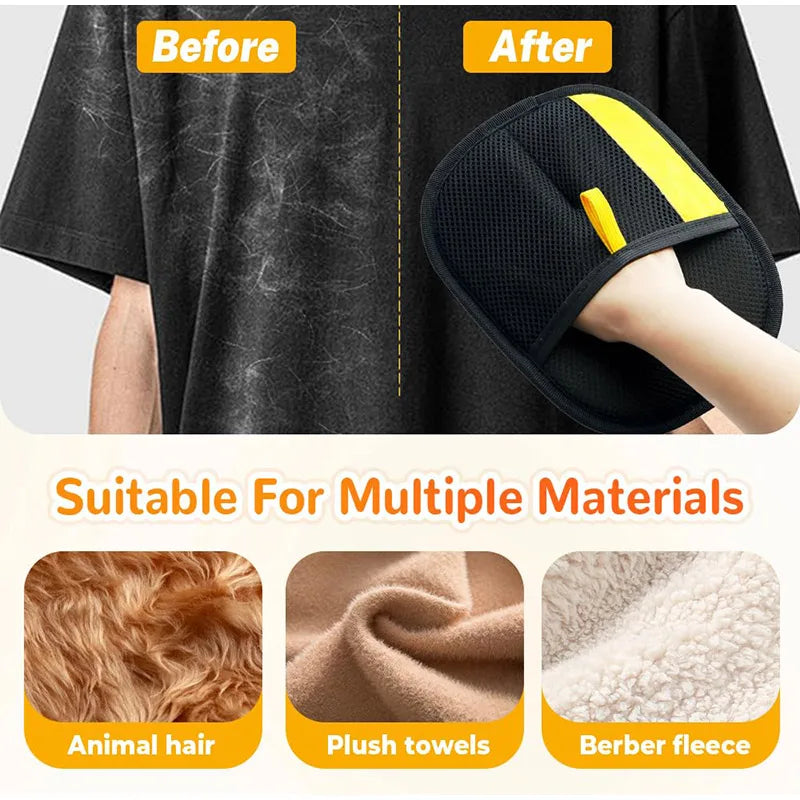 Pet Electrostatic Hair Removal Gloves Dog Cat Hair Removal Brush Gloves Hair Adhesive Gloves Carpet Clothing Hair Cleaning Brush