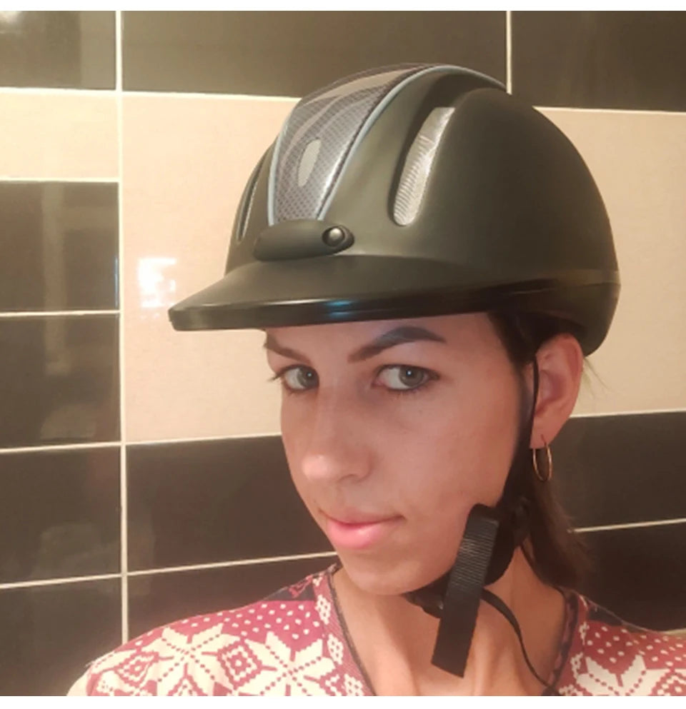LOCLE Women Men Half Cover Sport Protective Anti Impact Cap Equestrian Helmet Adult Horse Riding Guard Hat Horse Equipment