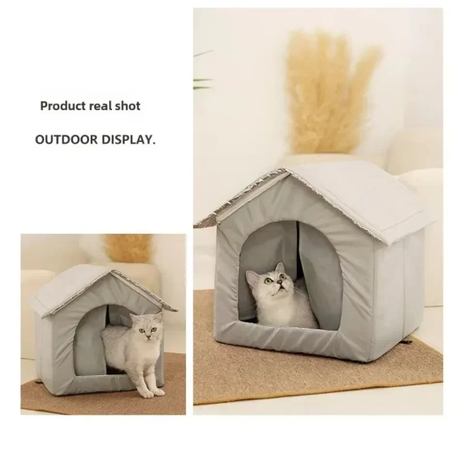 Cat Nest Waterproof Stray Cat House Outdoor Feral Large Capacity Pet Rainproof Moisture Large Enclosed Bite Resistant Cat Nest