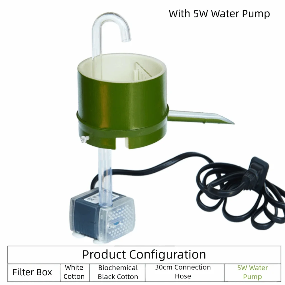 Durable Plastic Aquarium Filter Box Round Internal Filter Air Oxygen Aerator 3 in 1 220V Fish Tank Filter