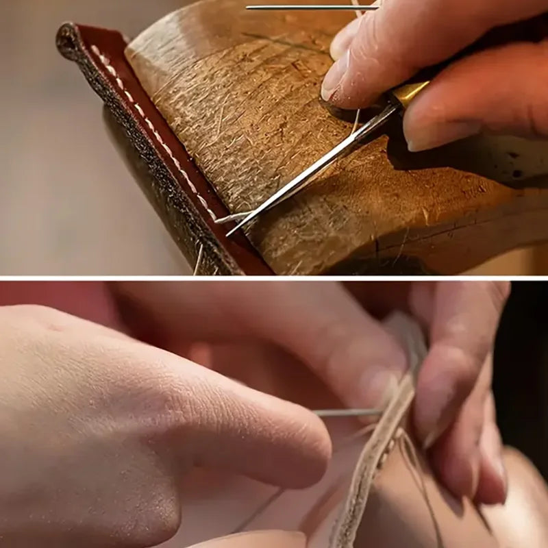 Professional Leather Sewing Awl Set, Quick Sewing Machine Sewing Tool, Suitable for DIY Handmade Repair, with 1 Set of Needles