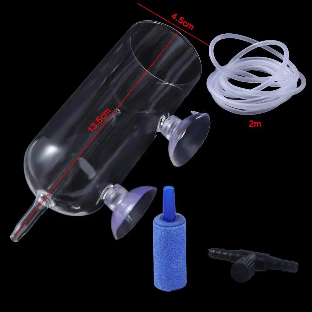 Crystal Glass Fish Tank Dissolved Oxygen Device Anti-Splash Design Preventing Water Splashing Fish Tank Oxygen Aerator