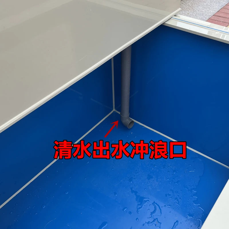 XYY large koi fish tank ultra-white glass ornamental fish pond with dry and wet separation fish box