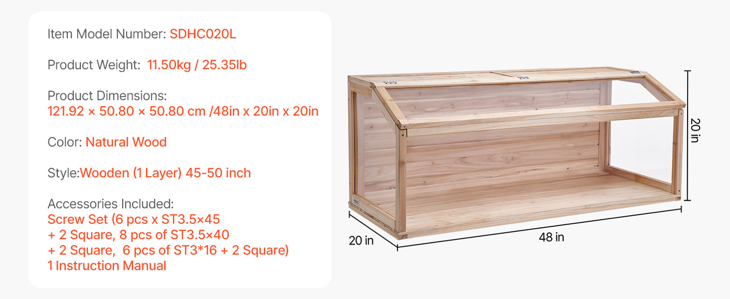VEVOR Wooden Hamster Cage 270° Viewing Hamster Habitat Hamster Cages with Openable Top Ventilated Animal Cage for Gerbils Mice