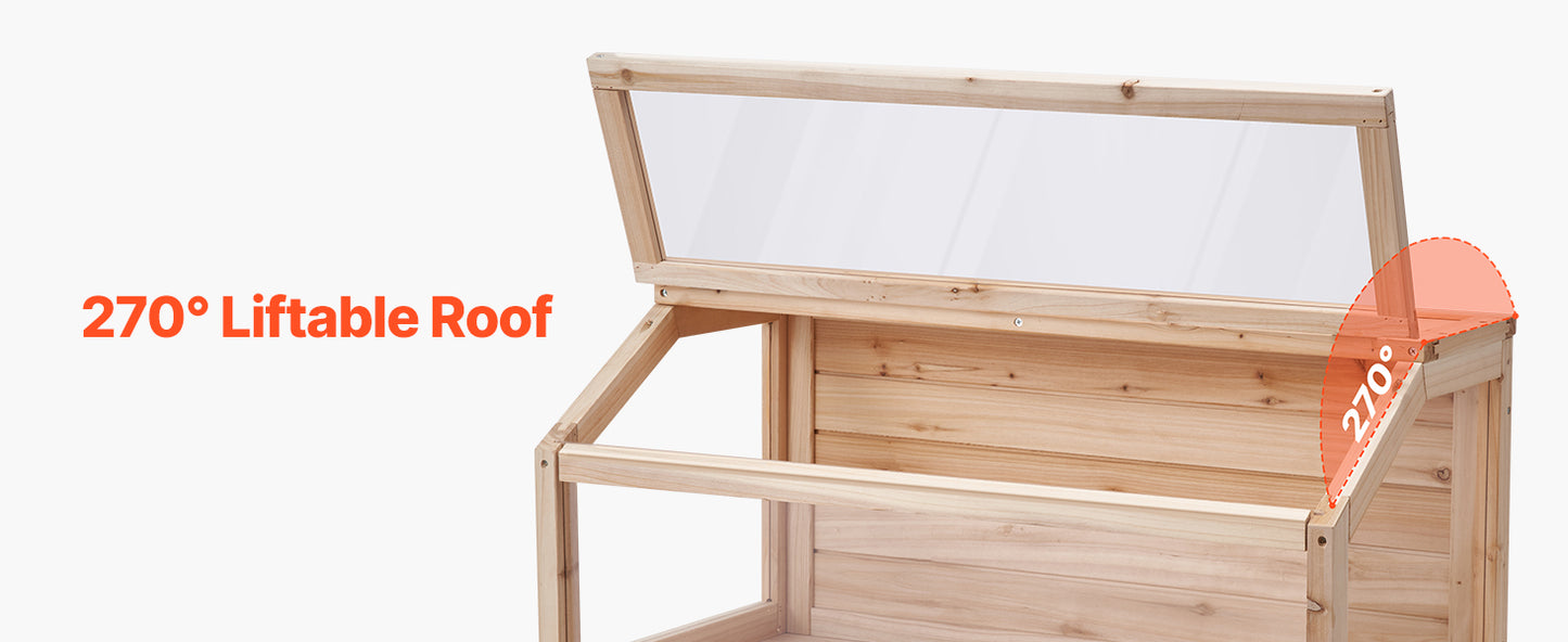 VEVOR Wooden Hamster Cage 270° Viewing Hamster Habitat Hamster Cages with Openable Top Ventilated Animal Cage for Gerbils Mice