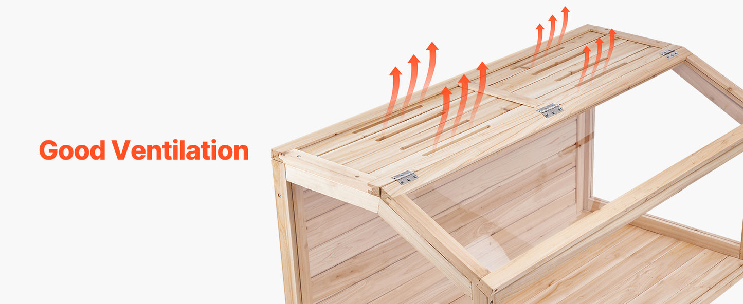 VEVOR Wooden Hamster Cage 270° Viewing Hamster Habitat Hamster Cages with Openable Top Ventilated Animal Cage for Gerbils Mice